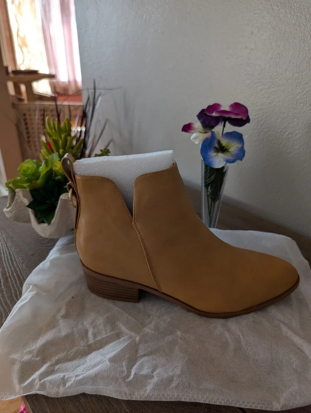Tan Leather Chelsea Ankle Bootie